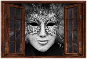 Poszterek 60x40 Velencei maszk szürke