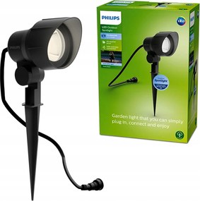 Kerti lámpa Led reflektor 6W 660lm 4000K IP44 Fekete 12V Philips