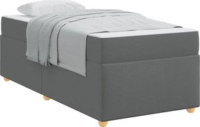 vidaXL Ágykeret matracmal Sötétszürke 80 x 200 cm szövet