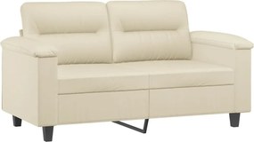 vidaXL 2 személyes krémszínű műbőr kanapé 120 cm
