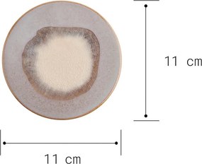 COSMOS kerámia poháralátét, világosszürke Ø 11 cm