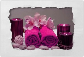 Poszterek 60x40 Lila törölköző Virág