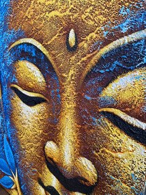 Buddha festmény, falikép - Lótusz - 60x80 cm