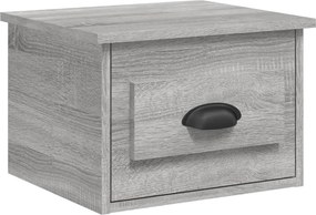 vidaXL szürke sonoma színű falra szerelhető éjjeliszekrény 41,5x36x28