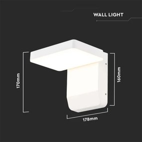 LED kültéri flexibilis fali lámpa LED/17W/230V IP65 3000K fehér