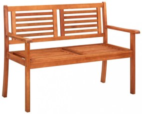 2 személyes tömör eukaliptuszfa kerti pad párnával 120 cm
