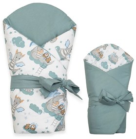 Kétoldalas gyerek pólya New Baby Sárkány 80x80 cm