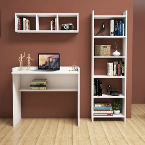 Matilda White íróasztal könyvespolccal