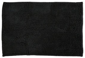 BISK Erga Basic, fürdőszobai szőnyeg 60x40 cm, 6-os modell zsenilla hengerelt, fekete, ERG-08147
