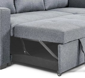 Catini PORTIVA univerzális sarokkanapé tárolóval és USB-csatlakozóval, szürke