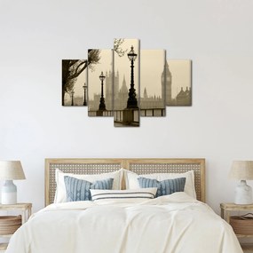 Kép - London a ködben, Anglia (150x105 cm)