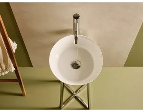 Bathco 4086 - VOLTA ráépíthető mosdó Ø 35 cm porcelán/fehér