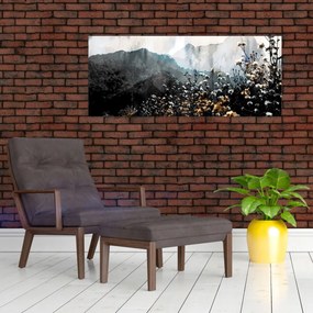 Kép - Vadvirágok illusztrációja (120x50 cm)