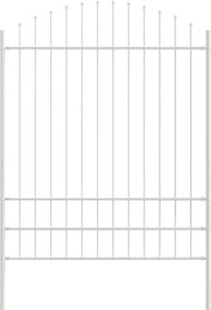 vidaXL Kerti Kerítés Fehér 170 x 225 cm Porszórt acél