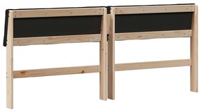 Kárpitozott fejtámla Fekete 180 cm Tömör fenyőfa