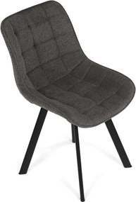 Jídelní židle, šedá, látka, HC-V3068 GREY2