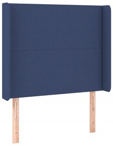kék szövet LED-es fejtámla 103x16x118/128 cm