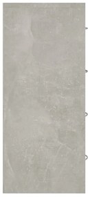 betonszürke tálalószekrény 4 fiókkal 60 x 30,5 x 71 cm