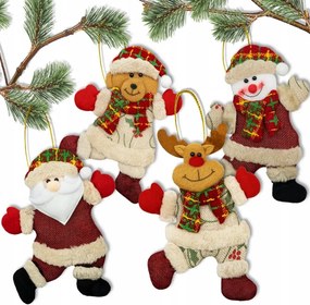 Karácsonyfa Medálok Karácsonyi Szett Rénszarvas mackó Mikulás hóember Díszek