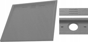 Viva Négyzet Alakú Zuhanytálca 90 x 90 CM Szürke Kompozit