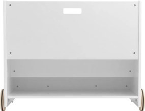 Gyerek könyvespolc kerekekkel, fehér, BERUS