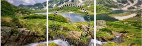 Kép - Kilátás a Rila hegyre (órával) (90x30 cm)