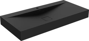 Mexen Poli konglomerát pultra szerelhető mosdó 1/O 100 x 48 cm, fekete - 23021071