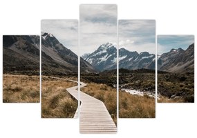 Kép - Sétány a hegységben Mt. Cook (150x105 cm)