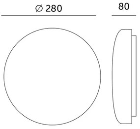 LED fürdőszobai mennyezeti lámpa SOFI LX LED/13W/230V IP44, átm. 28 cm