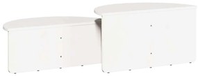 Dohányzóasztal 2 pcs Fehér 79 x 39.5 x 40 cm Tömör fenyőfa