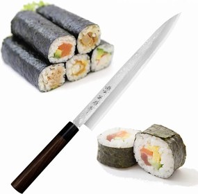 Hideo Kitaoka Shirogami Satin Japán Yanagi Sashimi Sushi kés 27cm