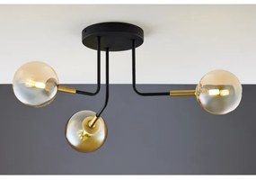 Jupiter 2037 - Felületre szerelhető csillár BURANO 3xG9/10W/230V fekete/arany/bézs