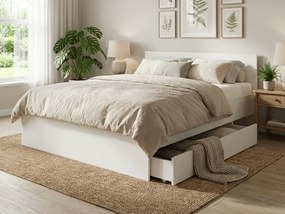 Ágy ELISA 180 x 200 cm, fehér Ágyrács: Lamellás ágyrács, Matrac: Sommera 18 cm matrac