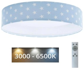BPS Koncept LED Dimmelhető lámpa GALAXY KIDS LED/24W/230V csillagok kék/fehér + távirányító BS0564