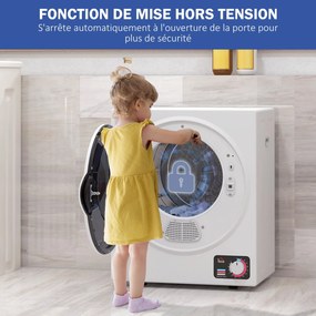 HOMCOM Hordozható Elektromos Ruhaszárító 850W, 33L Kapacitás 4 Működési Móddal, Rozsdamentes Acél, Méret: 49L x 40,5W x 60H cm | Aosom