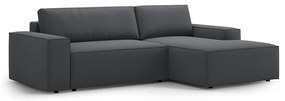 Sötétszürke kinyitható sarokkanapé (jobb oldali) Jodie – Micadoni Home