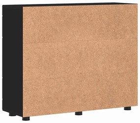 Széf polcokkal tárolóval Fekete 55.5 x 29 x 100 cm Faanyag