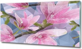 Fotó üvegkép Trópusi virágok 100x70