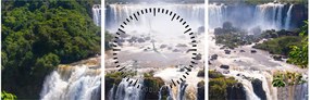 Iguassu vízesés képe (órával) (90x30 cm)