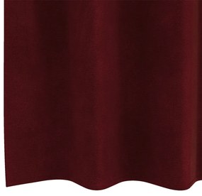 Feketeárnyékos Függönyök Személyzárakkal 2 db Borvörös Bársonyos