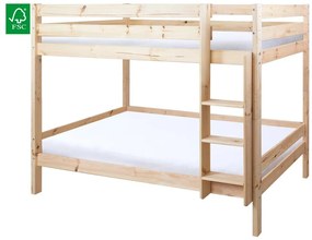 Gyerek emeletes ágy 90 cm Braceaba (tömör fenyőfa) (ágyráccsal). 1116246