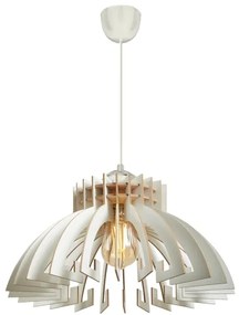 Csillár zsinóron 1xE27/60W/230V fehér átm. 39 cm