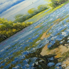 Kép - ösvény a mezőn, olajfestmény (120x50 cm)