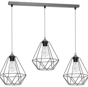 MILAGRO MLP7217 BASKET Többágú Függesztett Lámpa Szürke E27 IP20