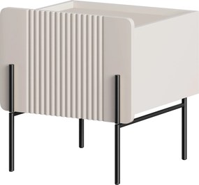 Malmi éjjeliszekrény fiókkal 45 cm - kasmír / fekete lábak