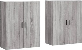 vidaXL 2 db szürke sonoma színű fali szekrény 69,5 x 34 x 90 cm