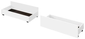2 darab, kihúzható ágy alatti tároló, fehér, MIDEA