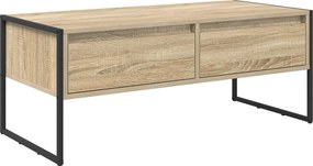 vidaXL Dohányzóasztal fiókkal Sonoma 100 x 46 x 40 cm Faanyag