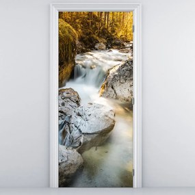 Fotótapéta ajtóra - Erdei patak (95x205cm)