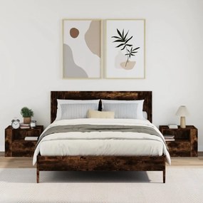 2db füstös tölgy színű fali éjjeliszekrény 45 x 30 x 35 cm